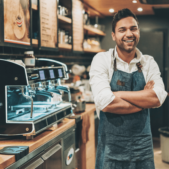 Picture showing the Small Business Owner of a Coffee Shop